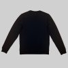 Schwarzes SNØVIT Sweatshirt Midnight Cøre, Rückansicht, gerippter Rundhalsausschnitt.