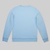 Blaues SNØVIT Sweatshirt Deep Horizon, Rückansicht, gerippter Rundhalsausschnitt.
