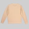Rückansicht des beigen SNØVIT Phantom Nebula Sweatshirts mit klassischem Schnitt und geripptem Saum.